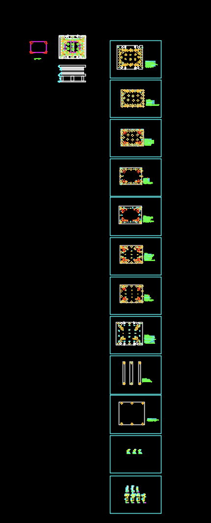 显示器屏幕外壳下料模具图